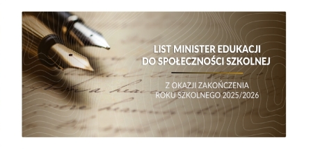 List Minister Edukacji do społeczności szkolnej