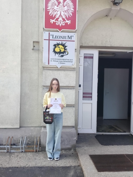 LAUREATKA LEONIADY 2025 Z ZAKRESU PRZEDMIOTÓW HUMANISTYCZNYCH